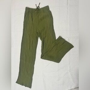 Abercrombie & Fitch Olive Green Wide Leg Pants